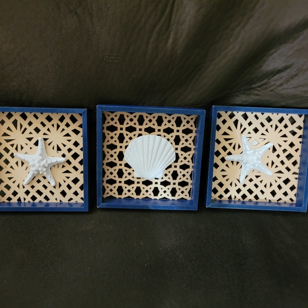 NEW Beach Decor~Pictures~Shadow Boxes~"Seashells"~Ocean